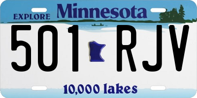 MN license plate 501RJV