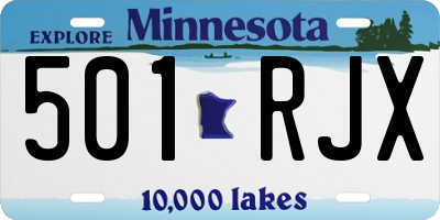 MN license plate 501RJX