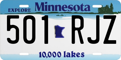 MN license plate 501RJZ