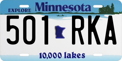 MN license plate 501RKA