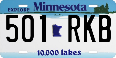 MN license plate 501RKB