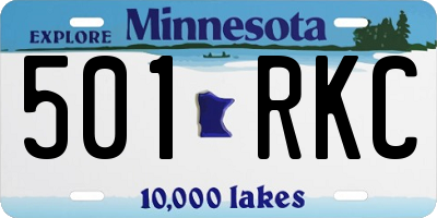MN license plate 501RKC