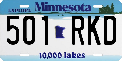 MN license plate 501RKD