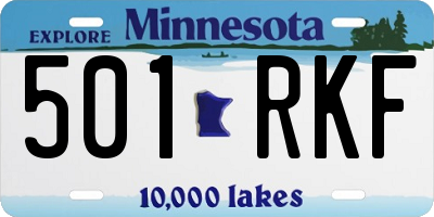 MN license plate 501RKF