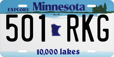 MN license plate 501RKG