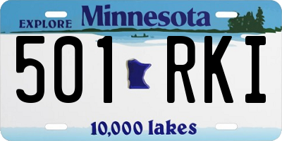MN license plate 501RKI