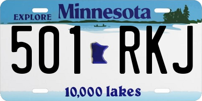 MN license plate 501RKJ