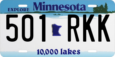 MN license plate 501RKK