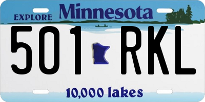MN license plate 501RKL