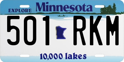 MN license plate 501RKM