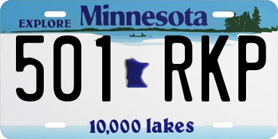 MN license plate 501RKP