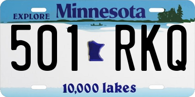 MN license plate 501RKQ