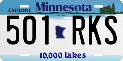 MN license plate 501RKS