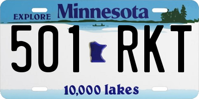 MN license plate 501RKT