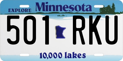 MN license plate 501RKU