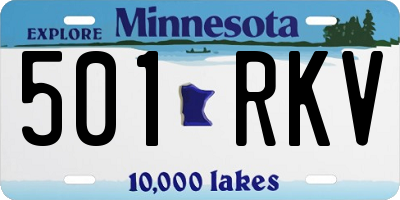 MN license plate 501RKV