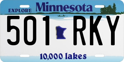MN license plate 501RKY