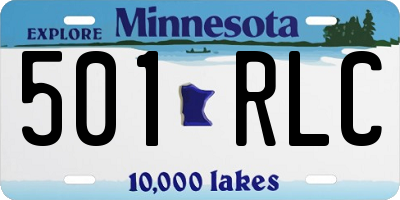 MN license plate 501RLC
