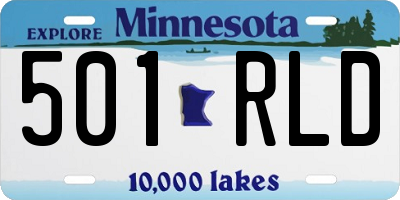 MN license plate 501RLD