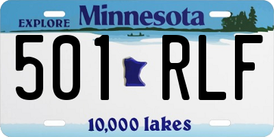 MN license plate 501RLF