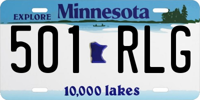 MN license plate 501RLG