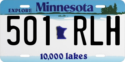 MN license plate 501RLH