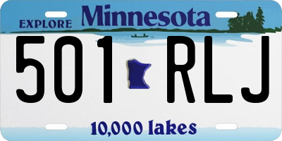 MN license plate 501RLJ