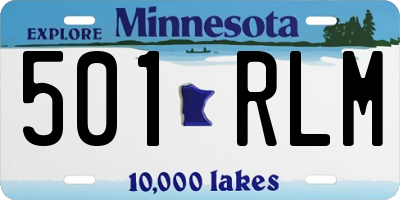 MN license plate 501RLM