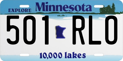 MN license plate 501RLO