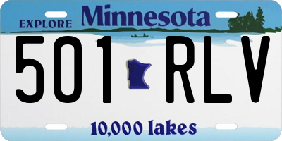 MN license plate 501RLV