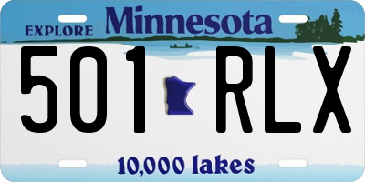 MN license plate 501RLX