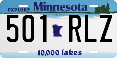 MN license plate 501RLZ