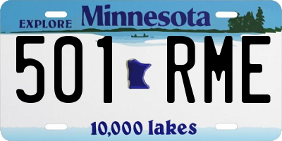 MN license plate 501RME