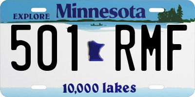 MN license plate 501RMF