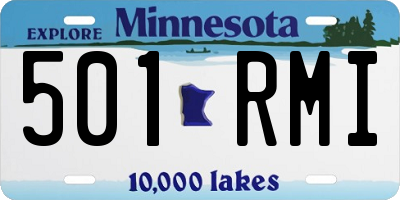 MN license plate 501RMI