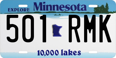 MN license plate 501RMK