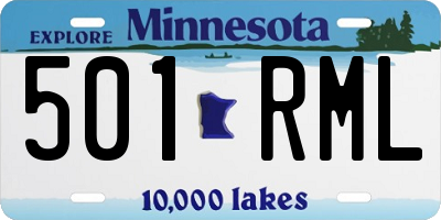 MN license plate 501RML