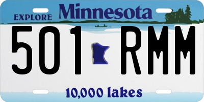 MN license plate 501RMM