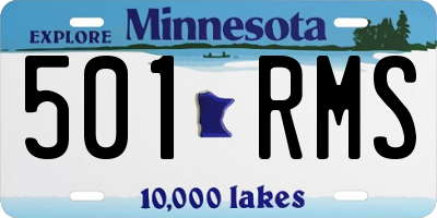 MN license plate 501RMS