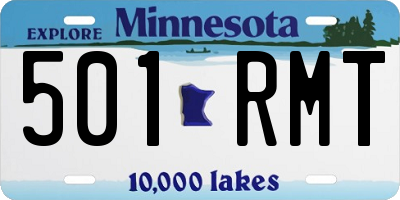 MN license plate 501RMT