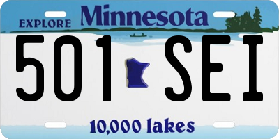 MN license plate 501SEI