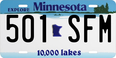 MN license plate 501SFM