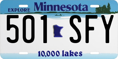 MN license plate 501SFY