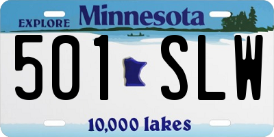 MN license plate 501SLW