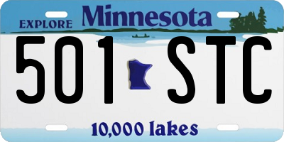 MN license plate 501STC