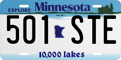 MN license plate 501STE