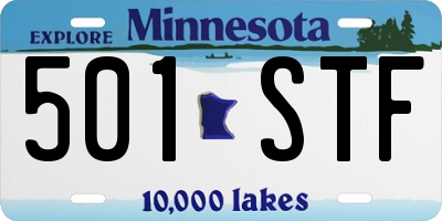 MN license plate 501STF