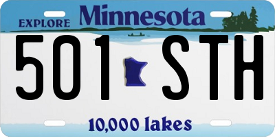 MN license plate 501STH