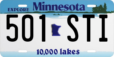 MN license plate 501STI