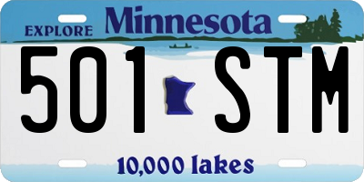 MN license plate 501STM